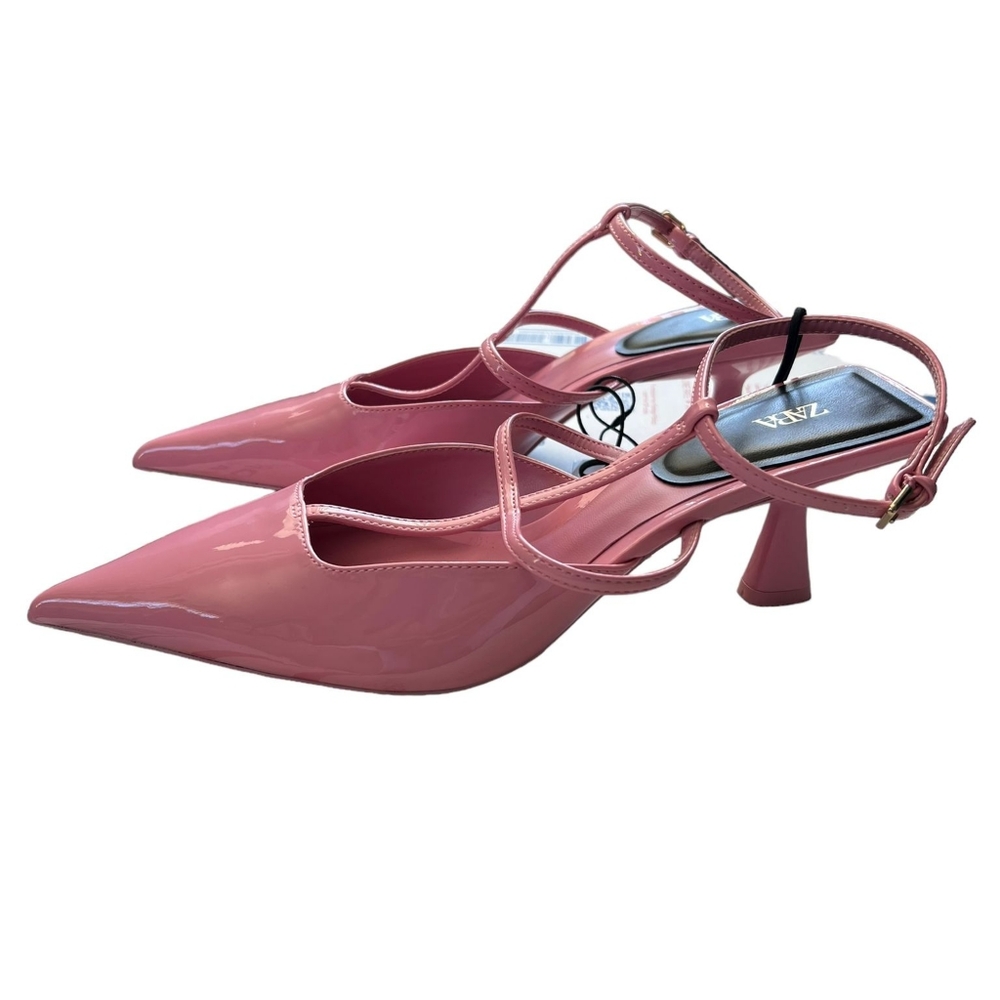 SOLD !! Zara Pink Slingback Heels